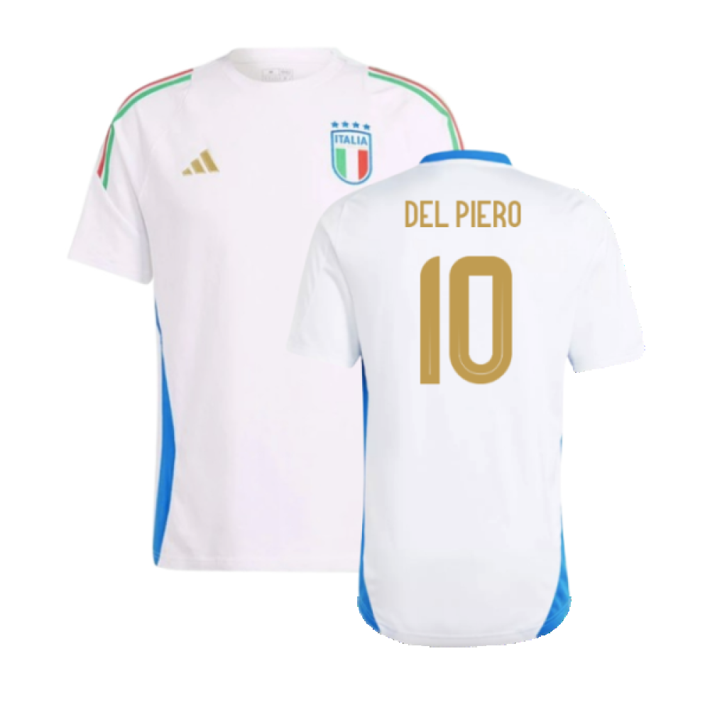 2024-2025 Italy Training Tee (White) (DEL PIERO 10)