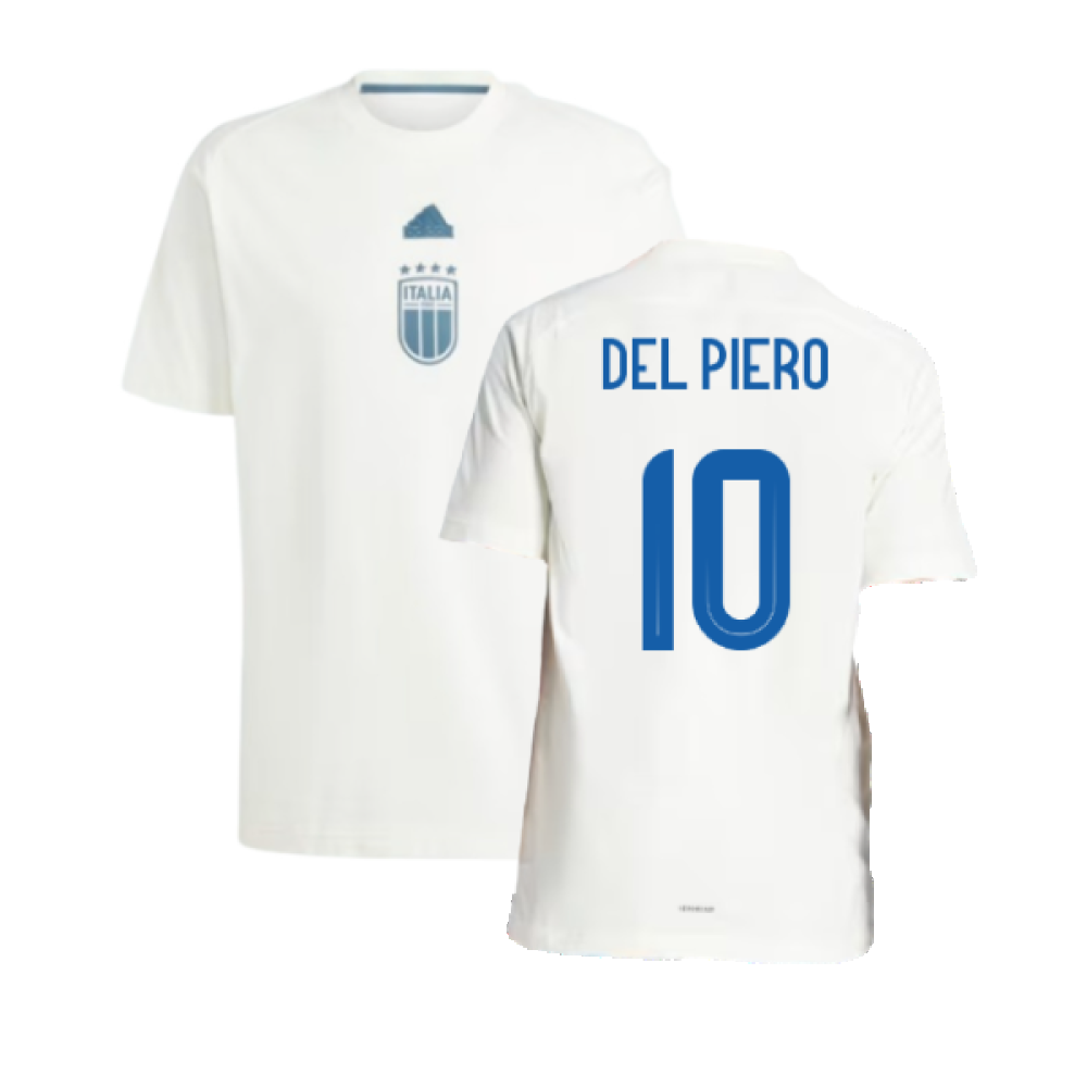 2024-2025 Italy Travel Tee (Off White) (DEL PIERO 10)