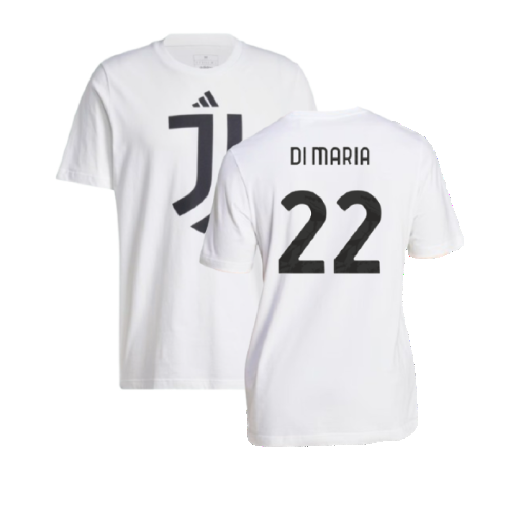 2024-2025 Juventus DNA Graphic Tee (White) (Di Maria 22)