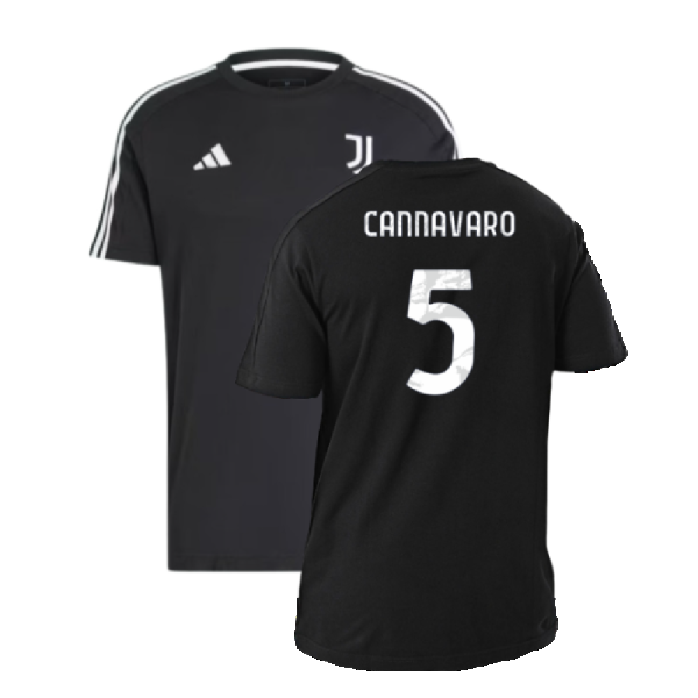 2024-2025 Juventus DNA Tee (Black) (Cannavaro 5)