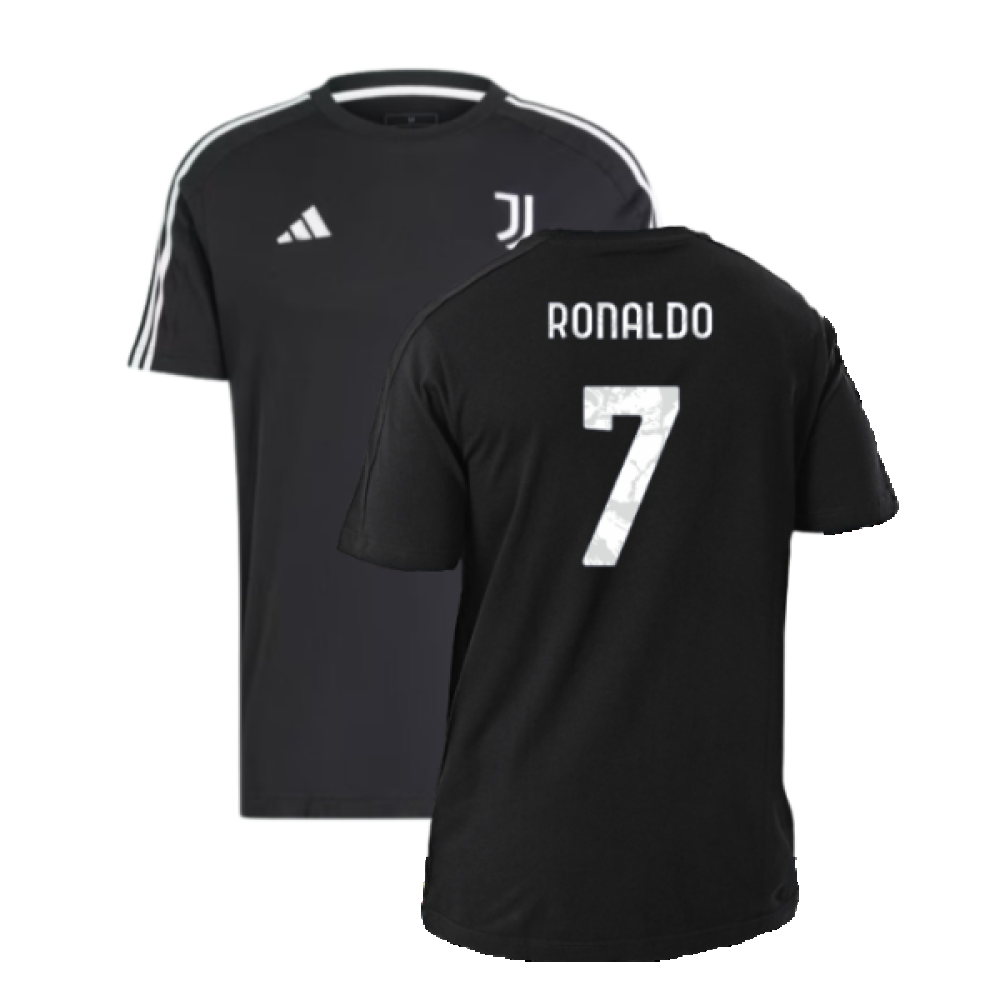 2024-2025 Juventus DNA Tee (Black) (Ronaldo 7)