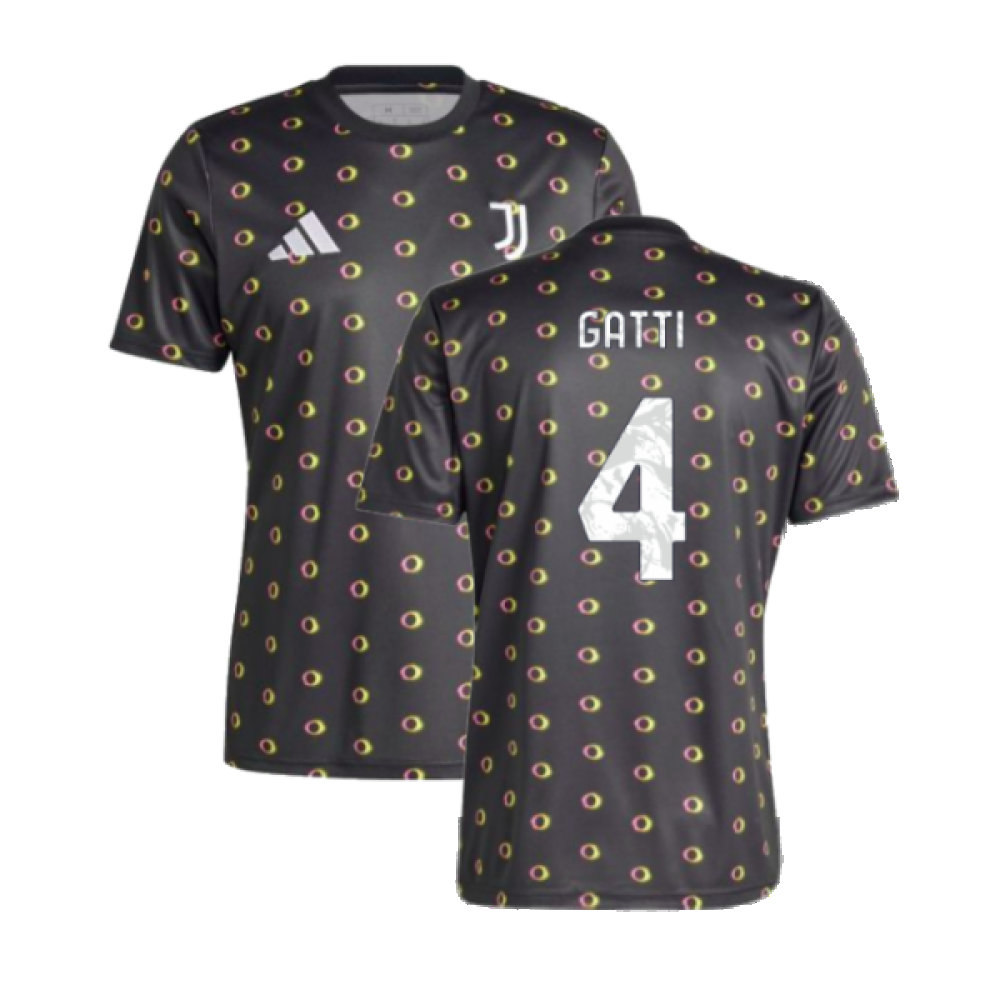 2024-2025 Juventus Pre-Match Shirt (Black) (Gatti 4)