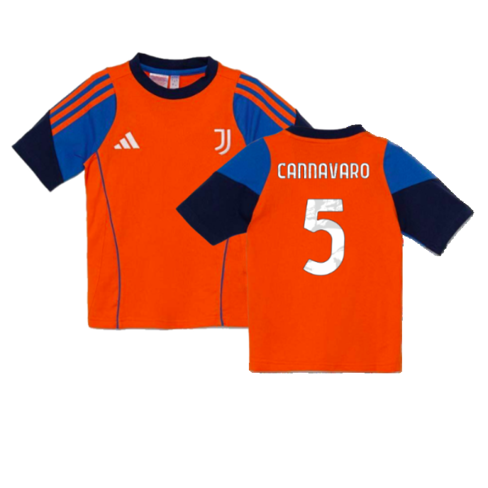 2024-2025 Juventus Training Tee (Orange) - Kids (Cannavaro 5)