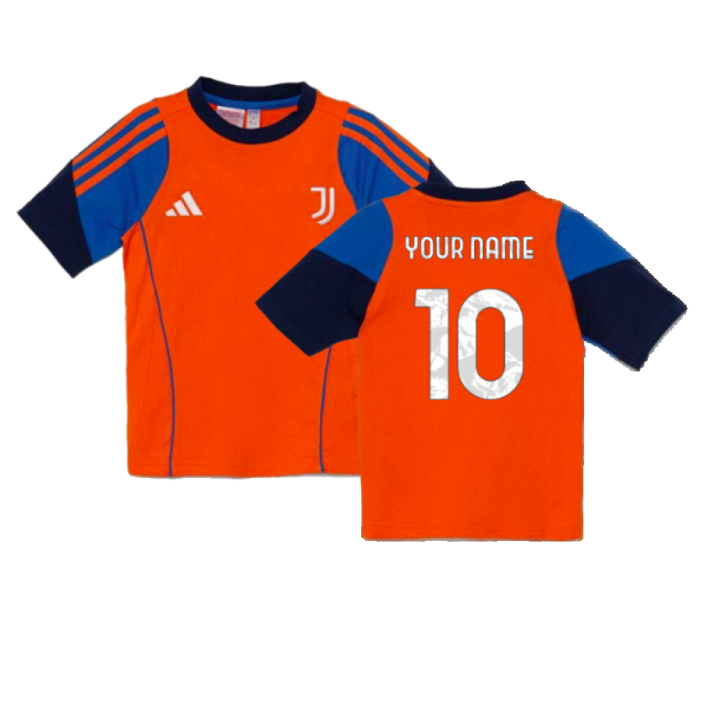 2024-2025 Juventus Training Tee (Orange) - Kids (Your Name)