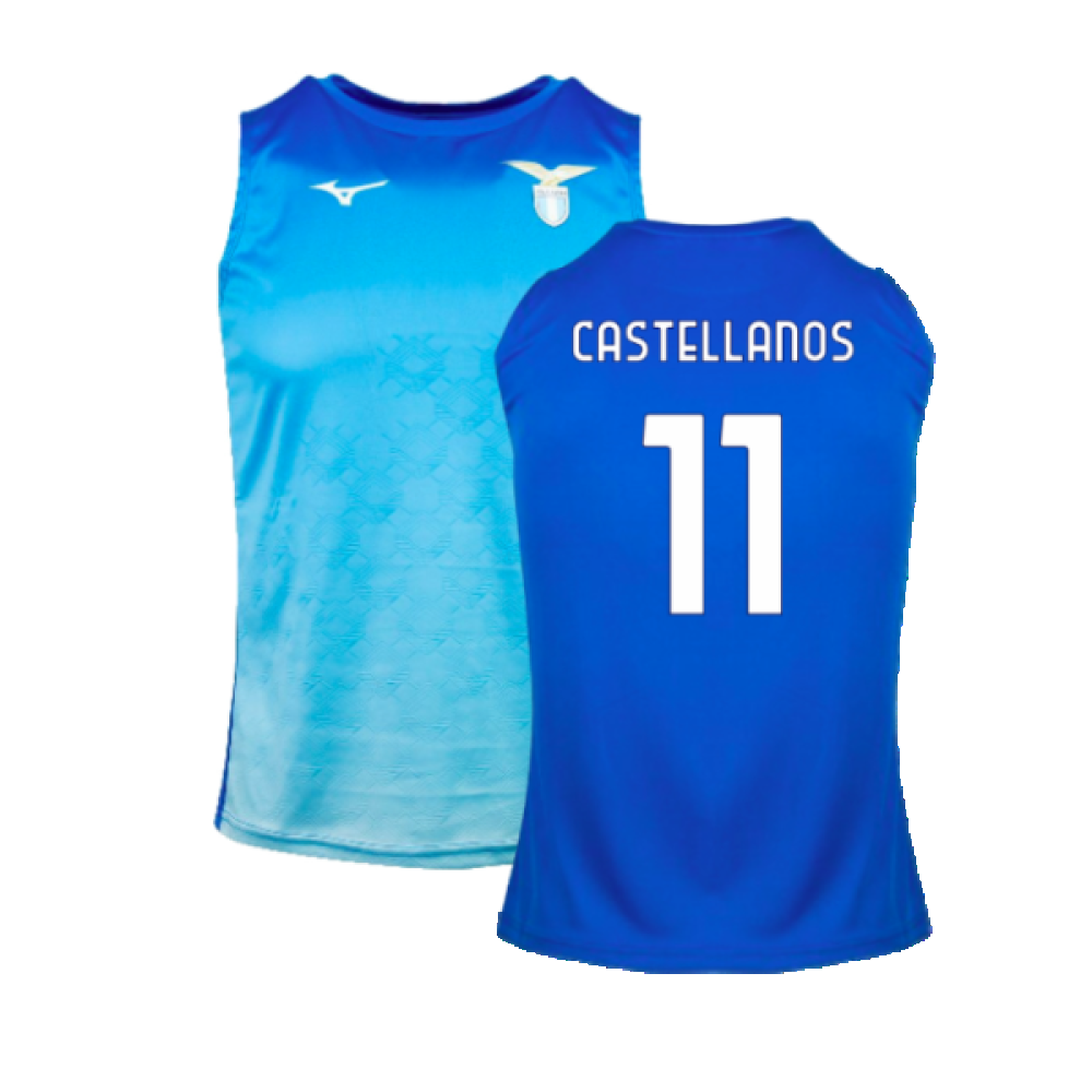 2024-2025 Lazio Graphic Sleeveless Training Shirt (Royal) (Castellanos 11)