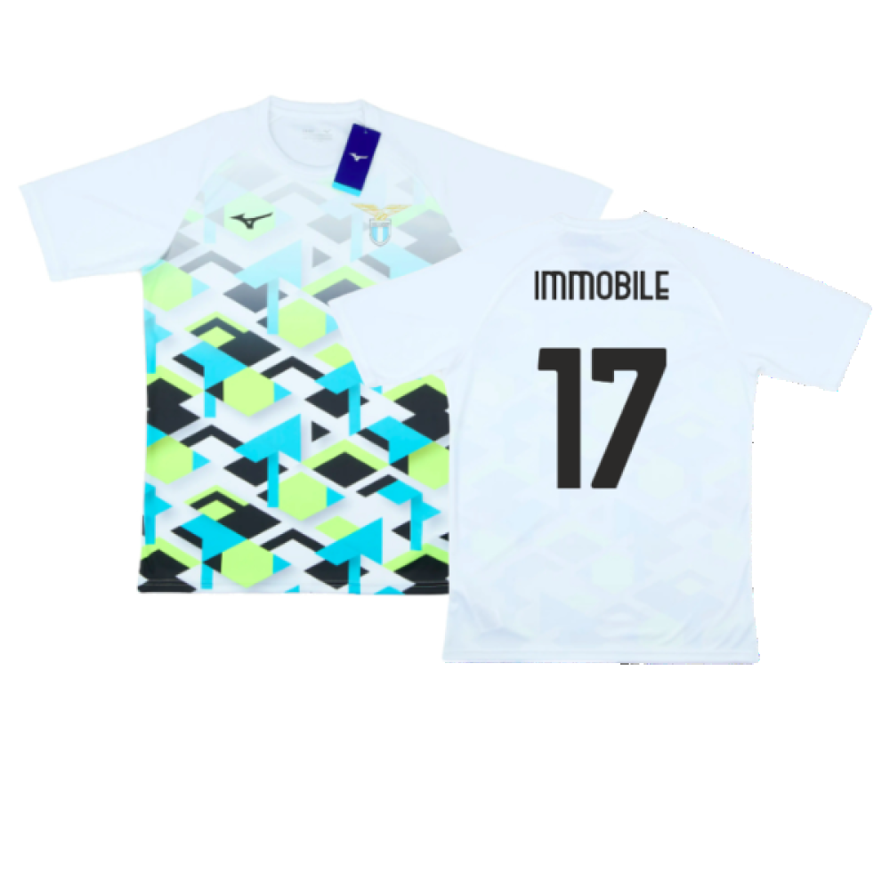 2024-2025 Lazio Pre-Match Jersey (White) (Immobile 17)