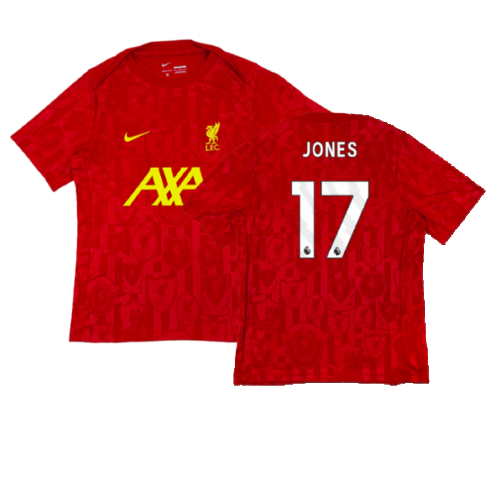 2024-2025 Liverpool Dri-Fit Pre-Match Shirt (Red) (Jones 17)