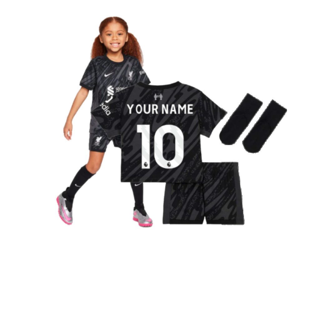 2024-2025 Liverpool Goalkeeper Mini Kit (Black) (Your Name)