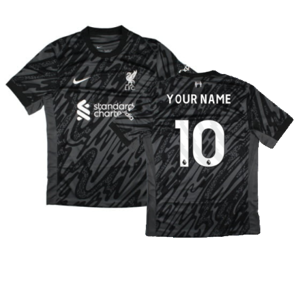 2024-2025 Liverpool Home Goalkeeper Shirt (Black) (Your Name)