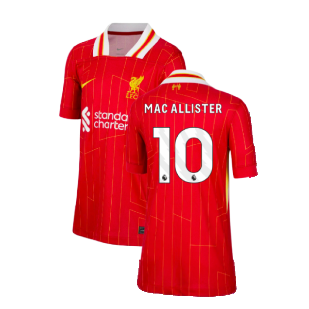 2024-2025 Liverpool Home Shirt (Kids) (Mac Allister 10)