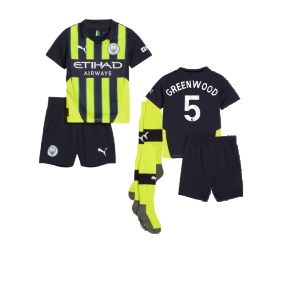 2024-2025 Man City Away Mini Kit (Greenwood 5)