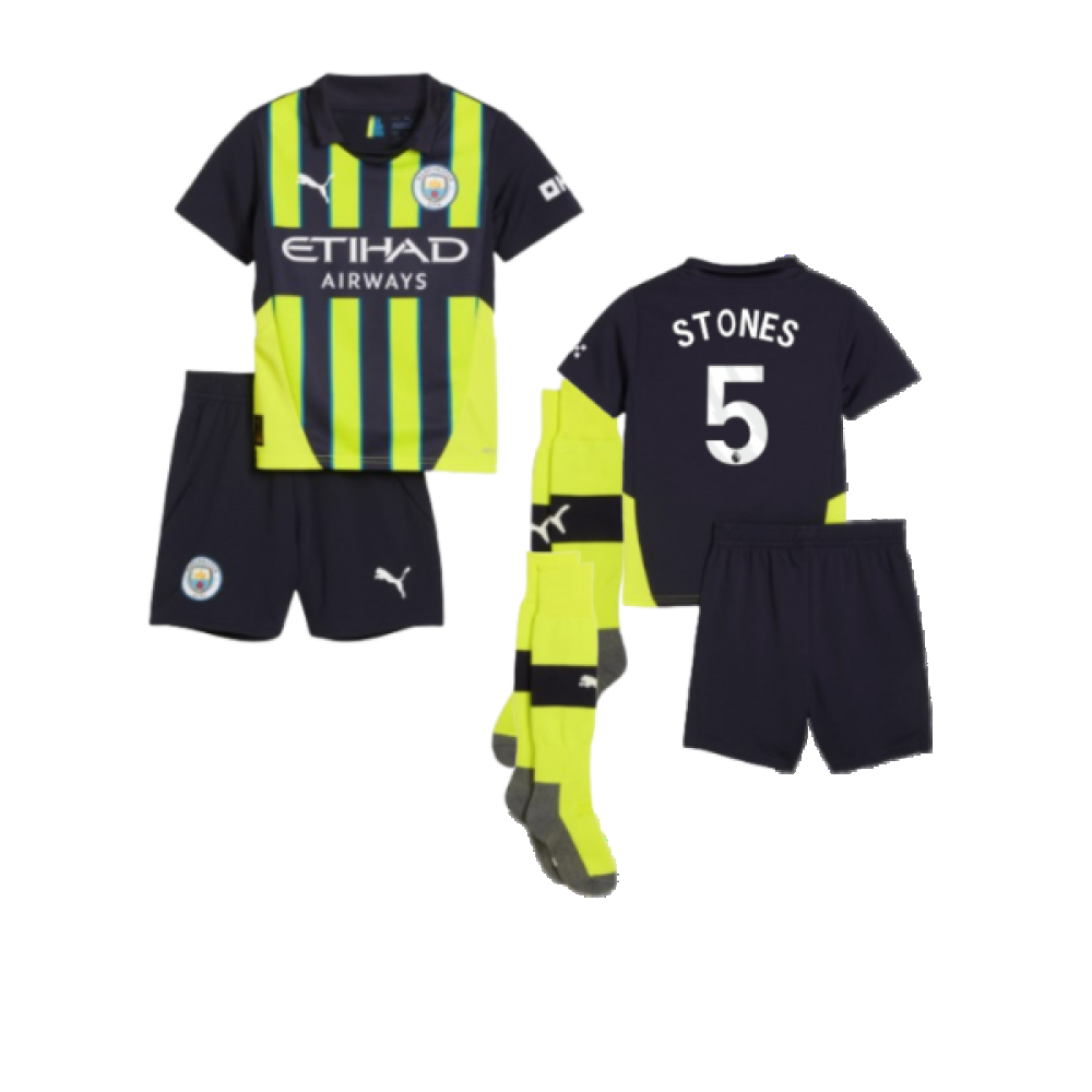 2024-2025 Man City Away Mini Kit (Stones 5)