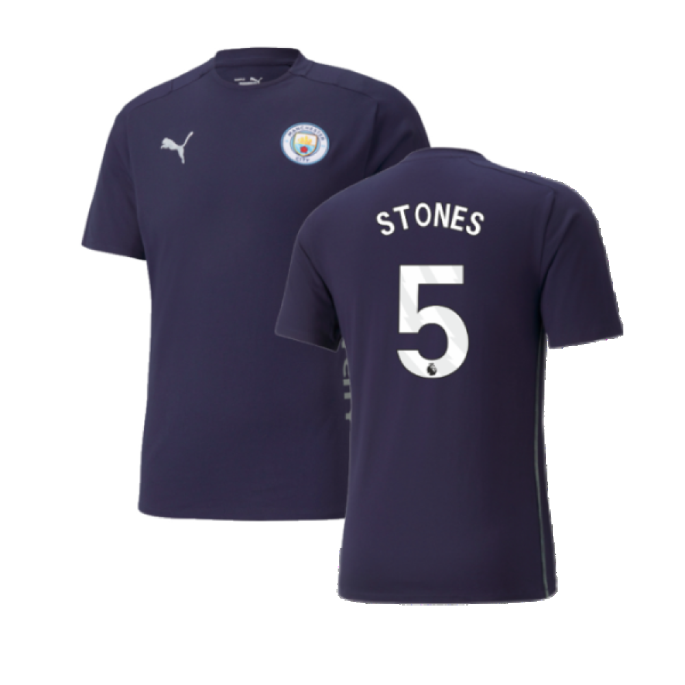 2024-2025 Man City Casuals Tee (Navy) (Stones 5)