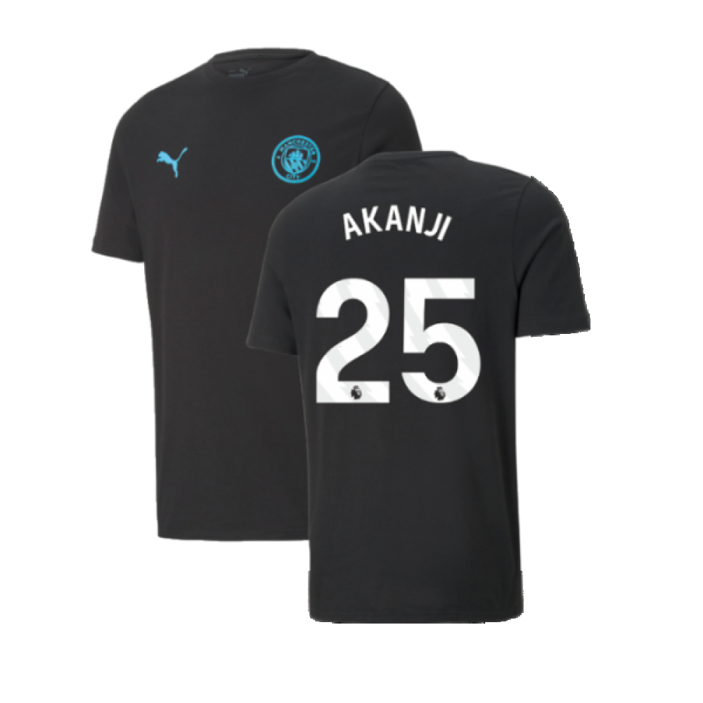 2024-2025 Man City ESS Tee (Black) (Akanji 25)