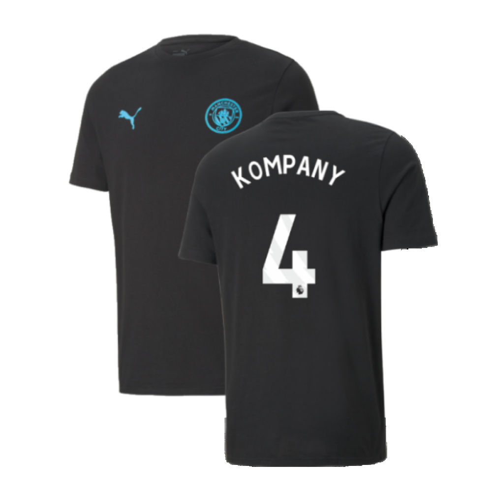 2024-2025 Man City ESS Tee (Black) - Kids (Kompany 4)