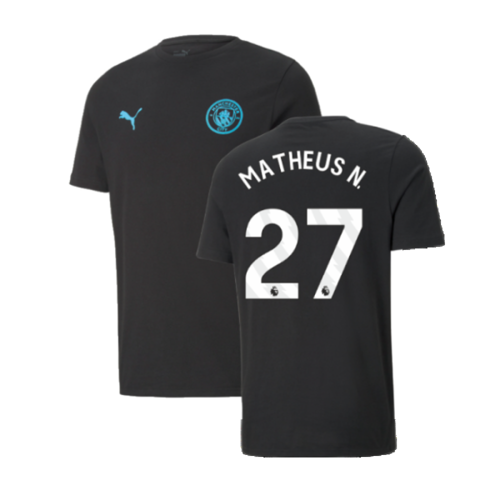 2024-2025 Man City ESS Tee (Black) (Matheus N. 27)