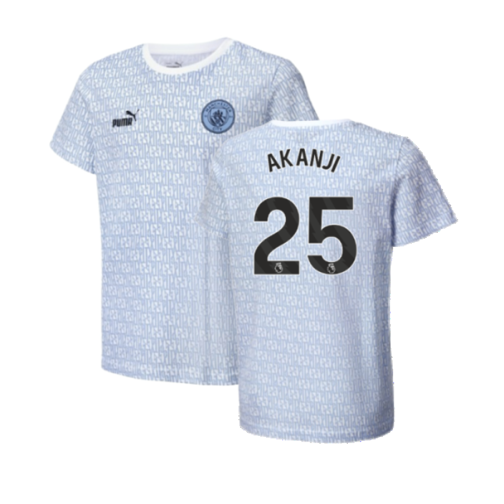 2024-2025 Man City ftblCulture Tee AOP (Light Blue) (Akanji 25)