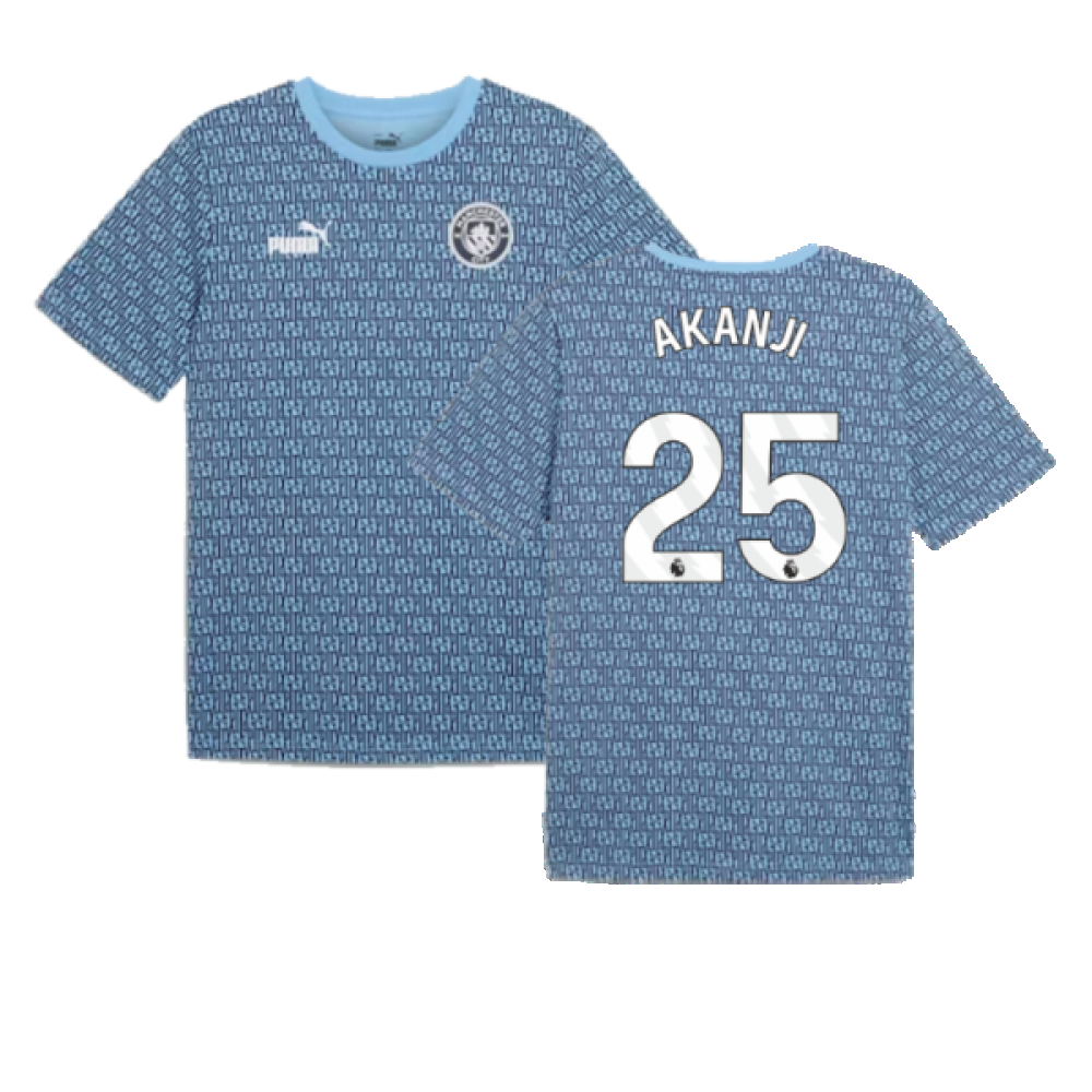 2024-2025 Man City ftblCulture Tee AOP (Navy) (Akanji 25)