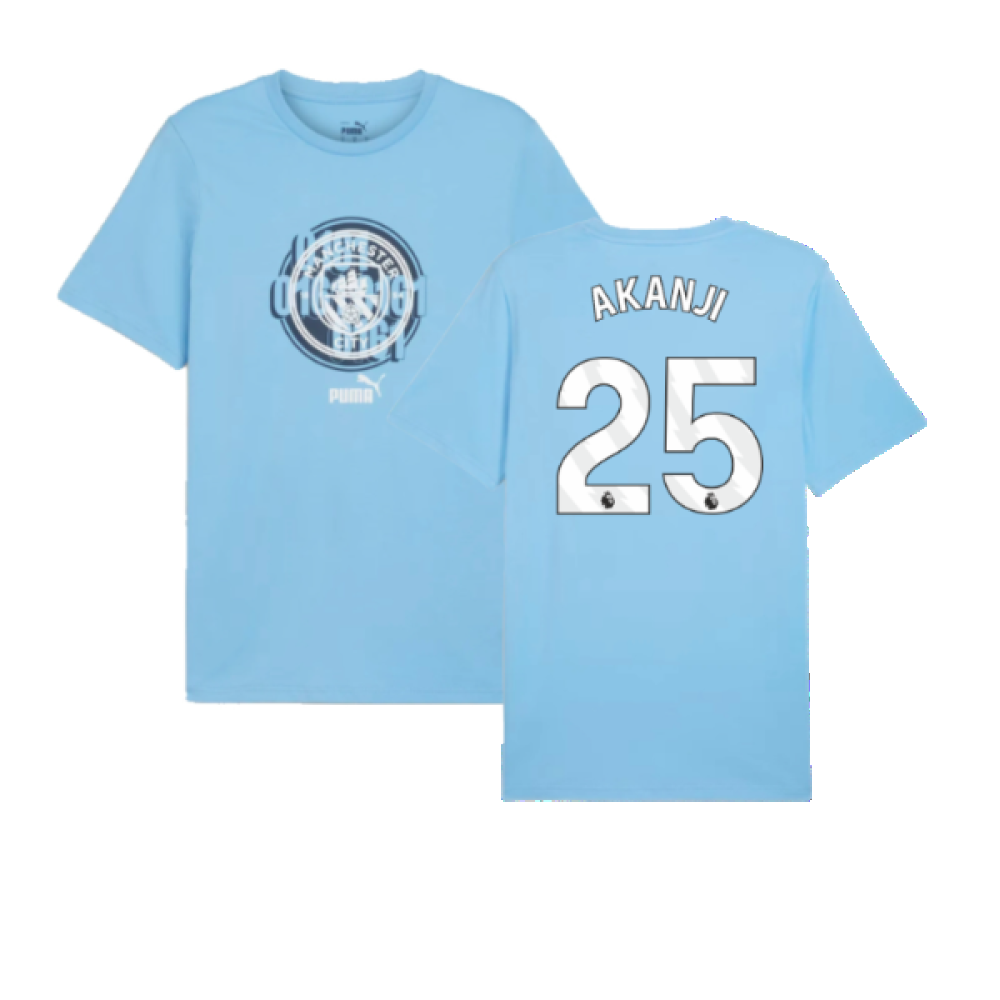 2024-2025 Man City ftblCulture Tee (Light Blue) (Akanji 25)