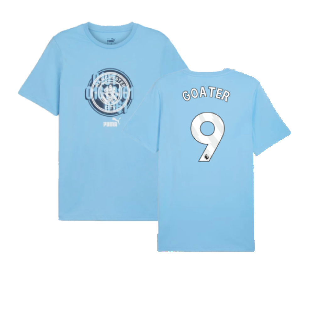 2024-2025 Man City ftblCulture Tee (Light Blue) (Goater 9)