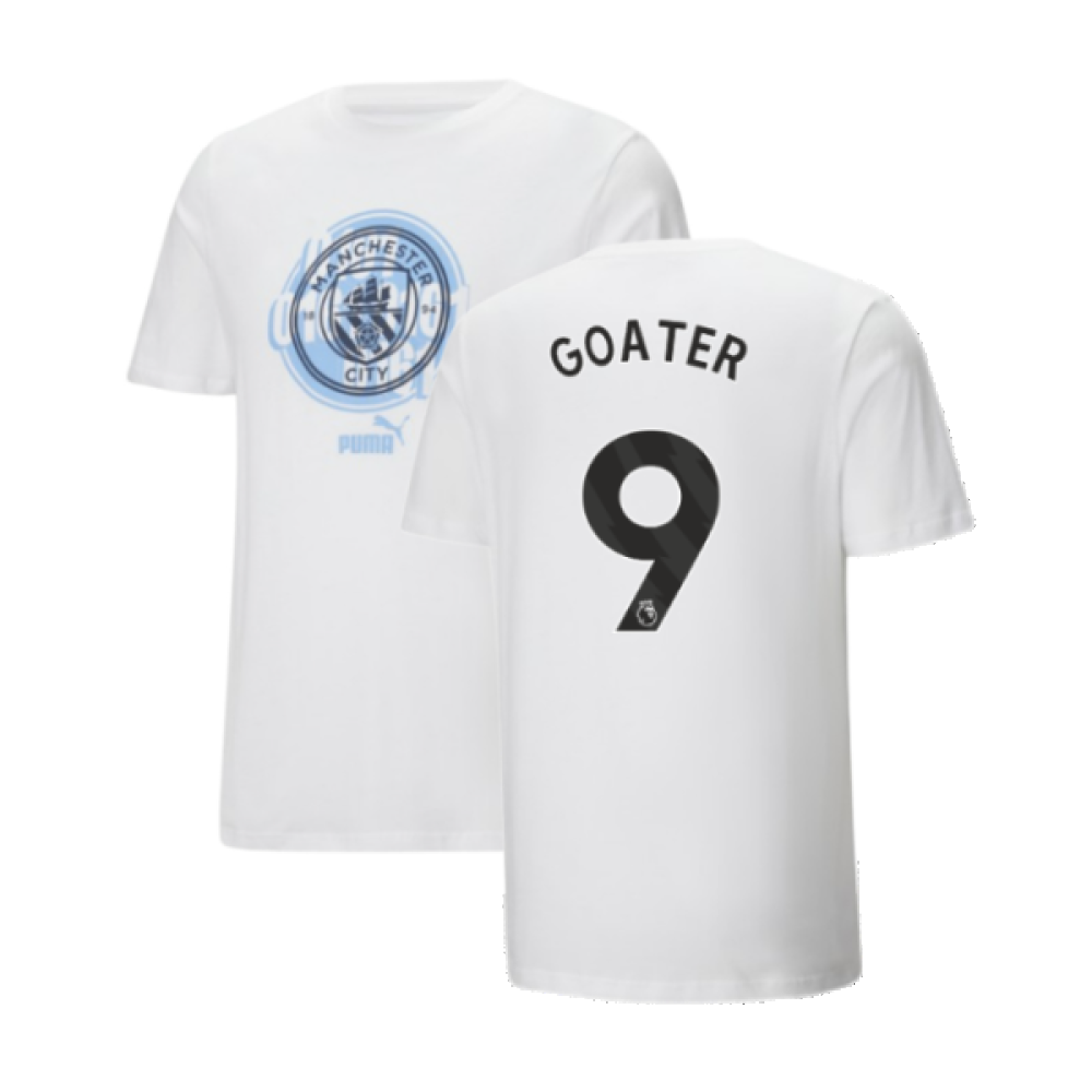 2024-2025 Man City ftblCulture Tee (White) (Goater 9)