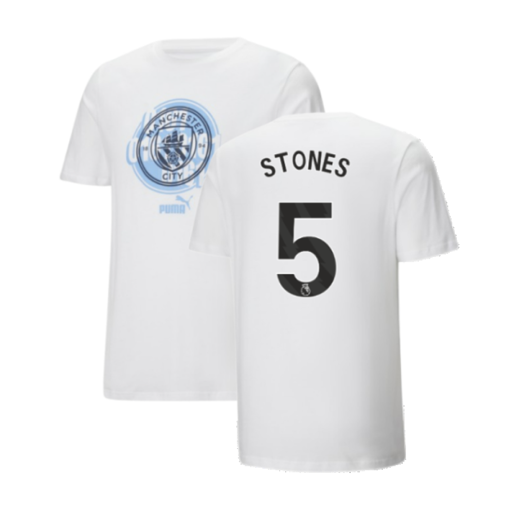 2024-2025 Man City ftblCulture Tee (White) (Stones 5)