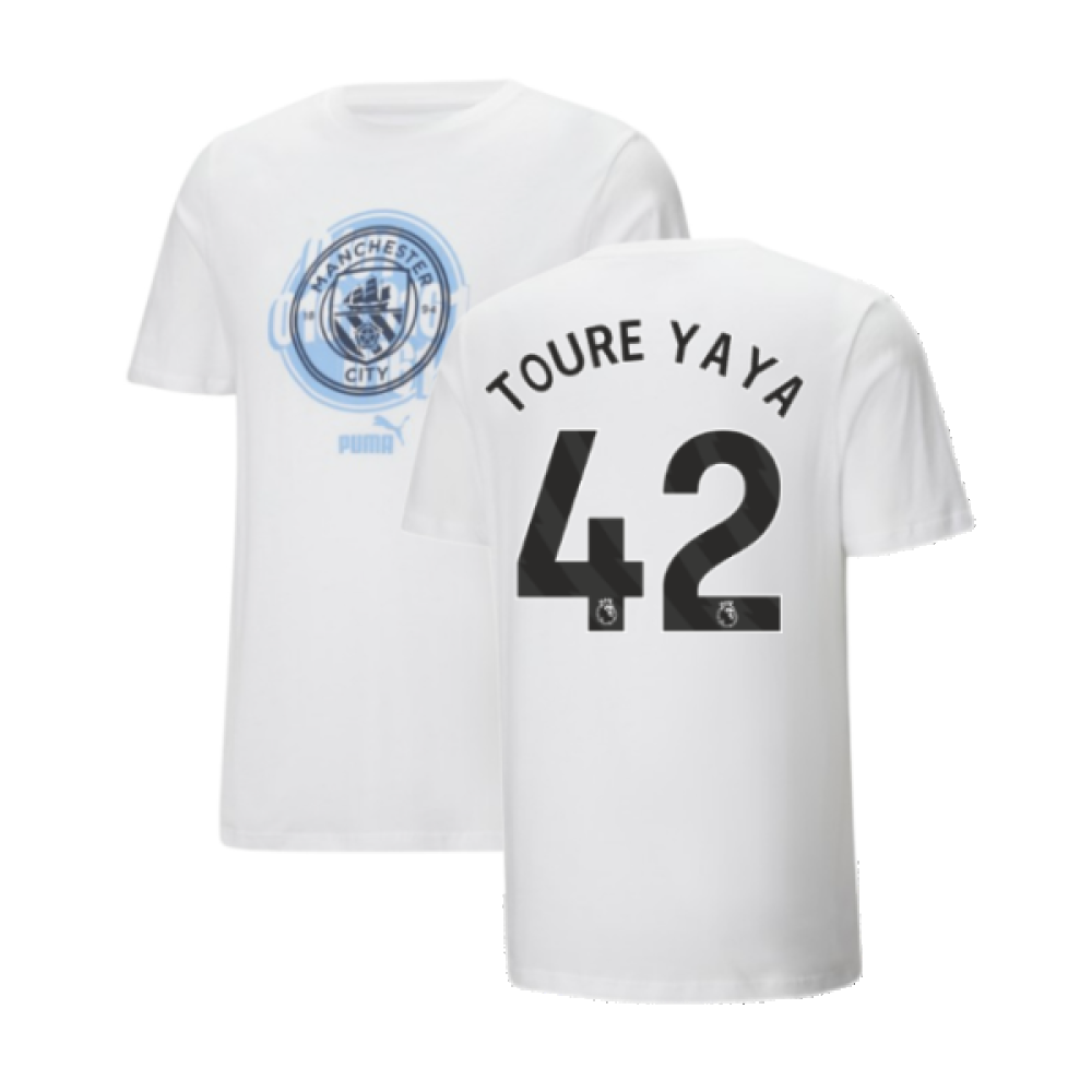 2024-2025 Man City ftblCulture Tee (White) (Toure Yaya 42)