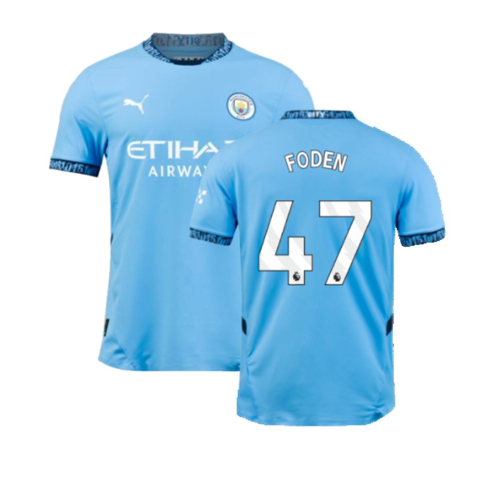 2024-2025 Man City Home Authentic Shirt (Foden 47)