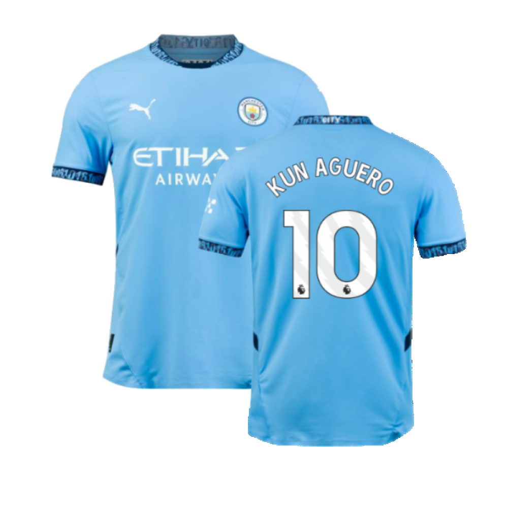 2024-2025 Man City Home Authentic Shirt (Kun Aguero 10)