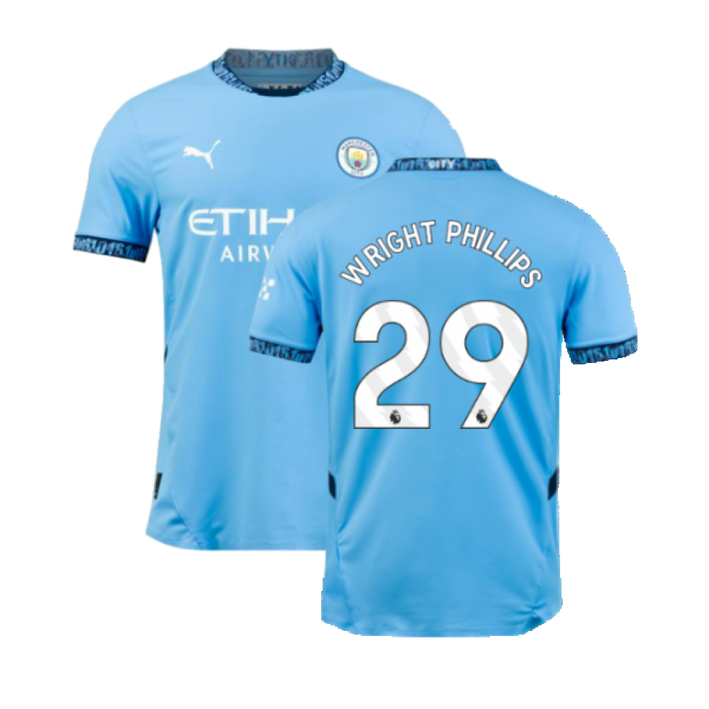 2024-2025 Man City Home Authentic Shirt with packaging (Wright Phillips 29)