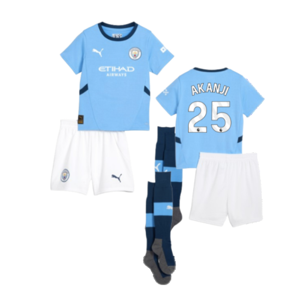 2024-2025 Man City Home Mini Kit (Akanji 25)