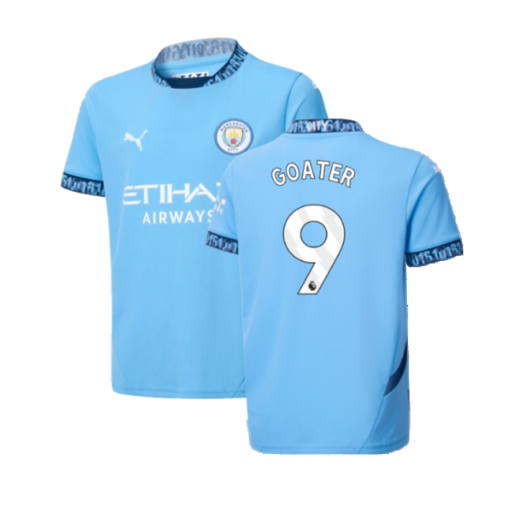 2024-2025 Man City Home Shirt (Kids) (Goater 9)