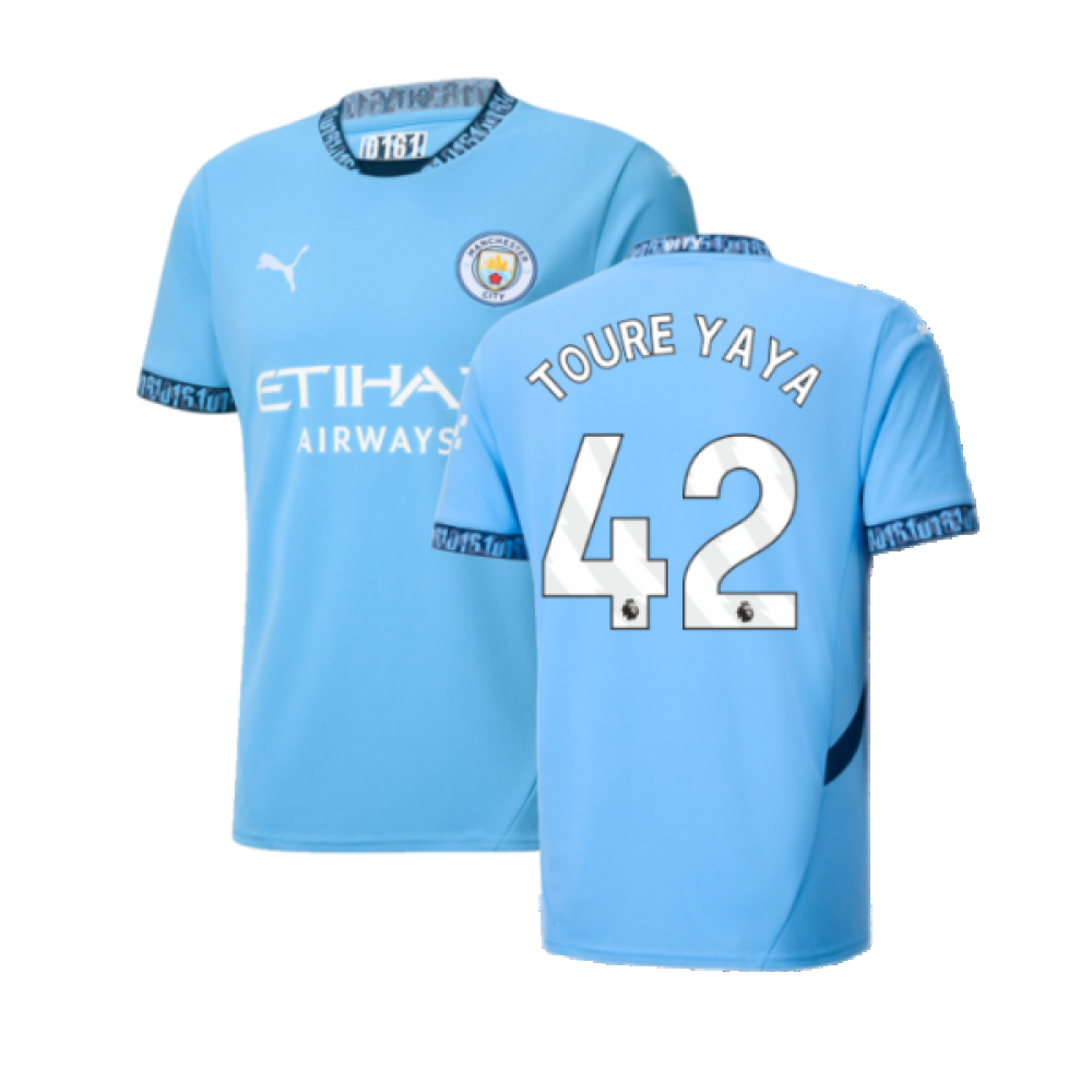 2024-2025 Man City Home Shirt (Toure Yaya 42)