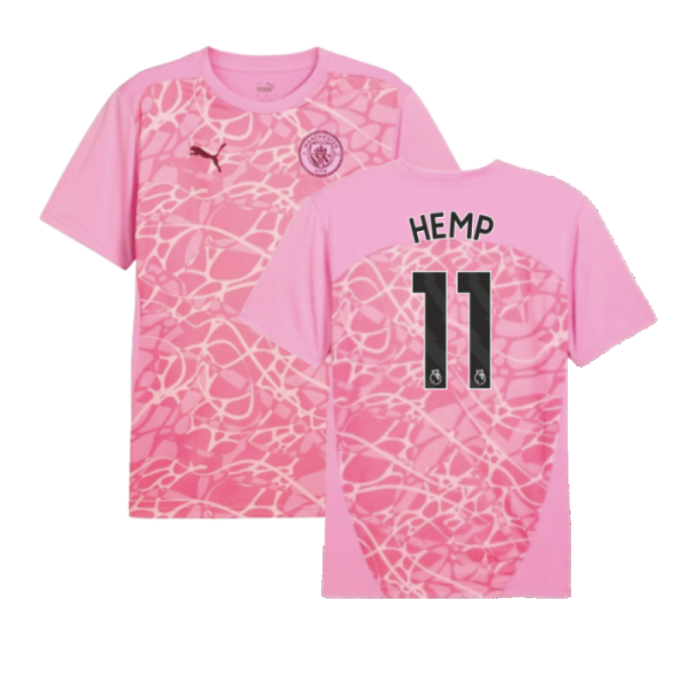 2024-2025 Man City Pre-Match Shirt (Pink) (Hemp 11)