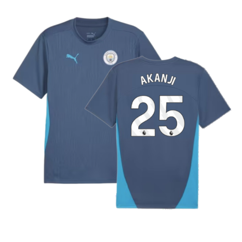 2024-2025 Man City Training Shirt (Inky Blue) (Akanji 25)