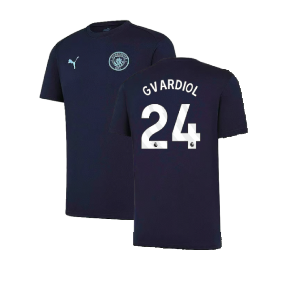 2024-2025 Man City Training Shirt (Inky Blue) - Kids (Gvardiol 24)