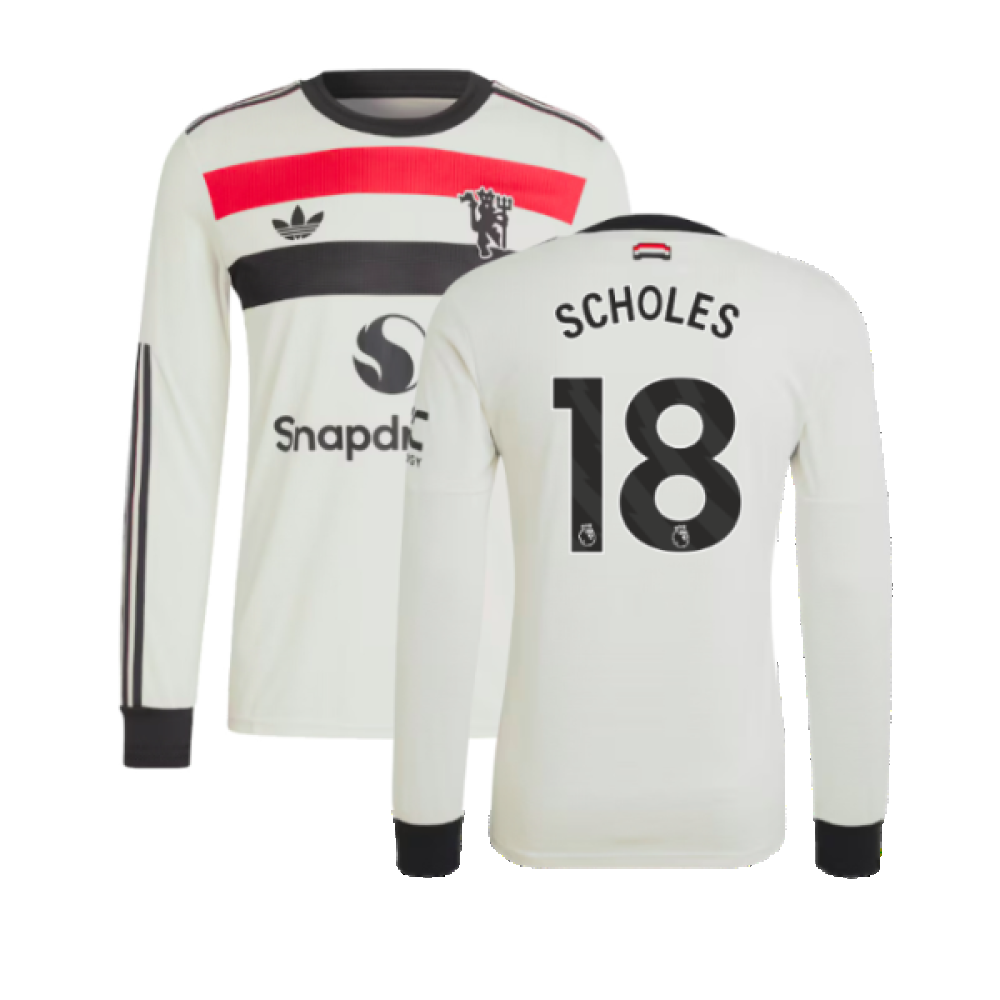 2024-2025 Man Utd Authentic Long Sleeve Third Shirt (Scholes 18)