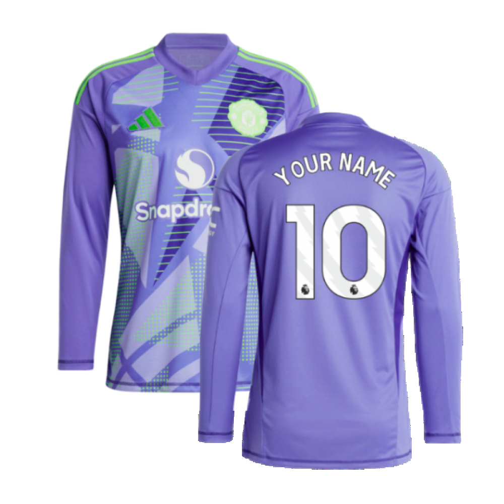 2024-2025 Man Utd Home LS Goalkeeper Shirt (Purple) (Your Name)