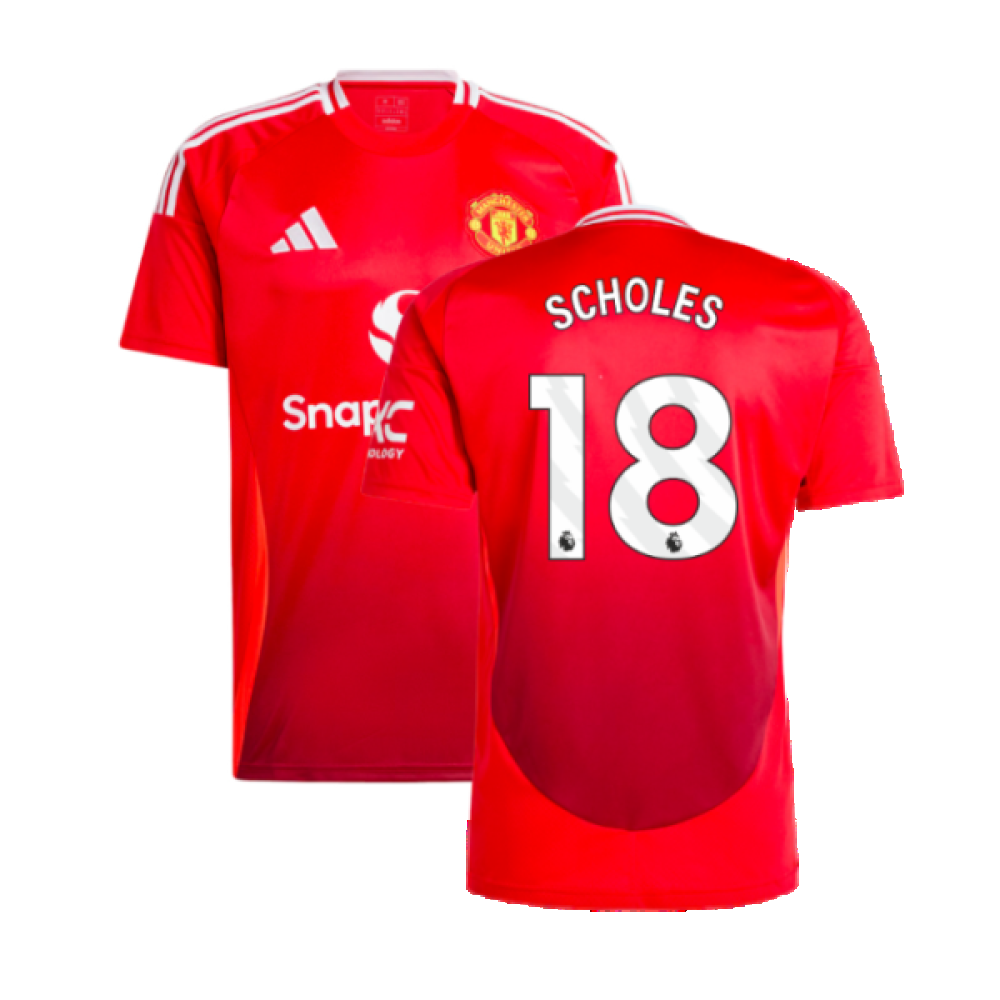 2024-2025 Man Utd Home Shirt (Scholes 18)