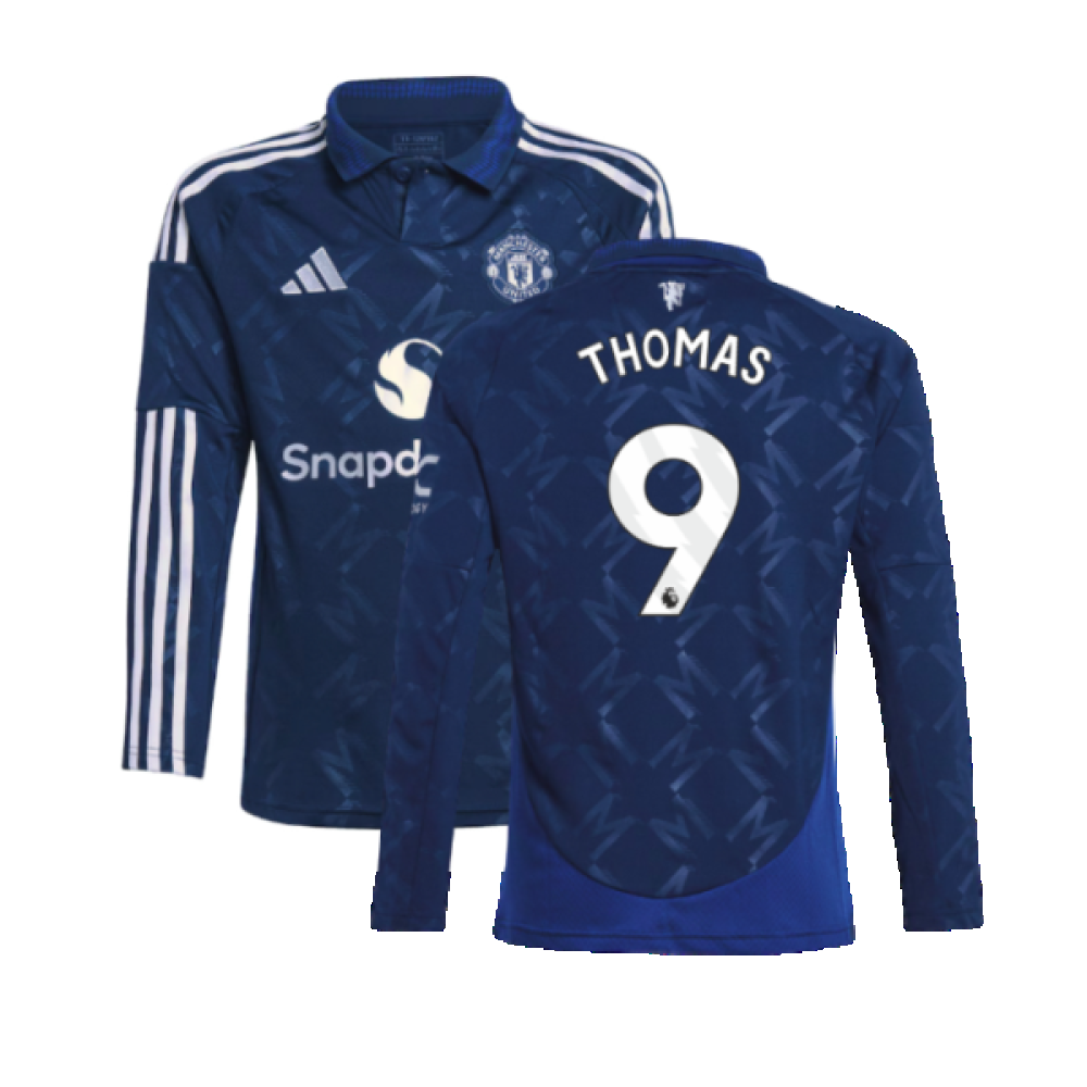 2024-2025 Man Utd Long Sleeve Away Shirt (Kids) (Thomas 9)