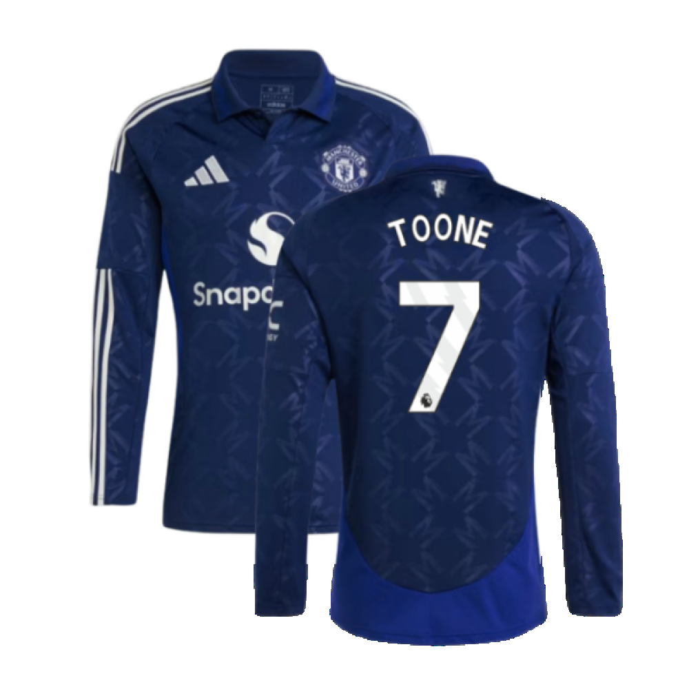 2024-2025 Man Utd Long Sleeve Away Shirt (Toone 7)