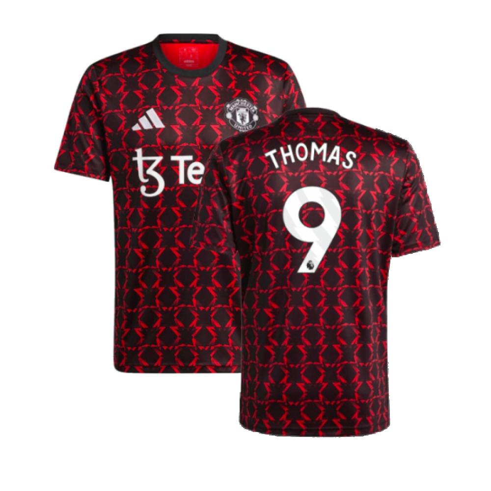 2024-2025 Man Utd Pre-Match Shirt (Black) (Thomas 9)