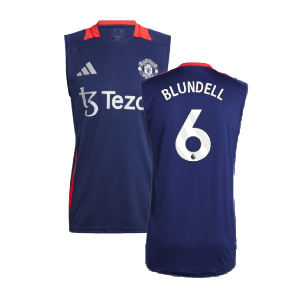 2024-2025 Man Utd Sleeveless Jersey (Night Indigo) (Blundell 6)