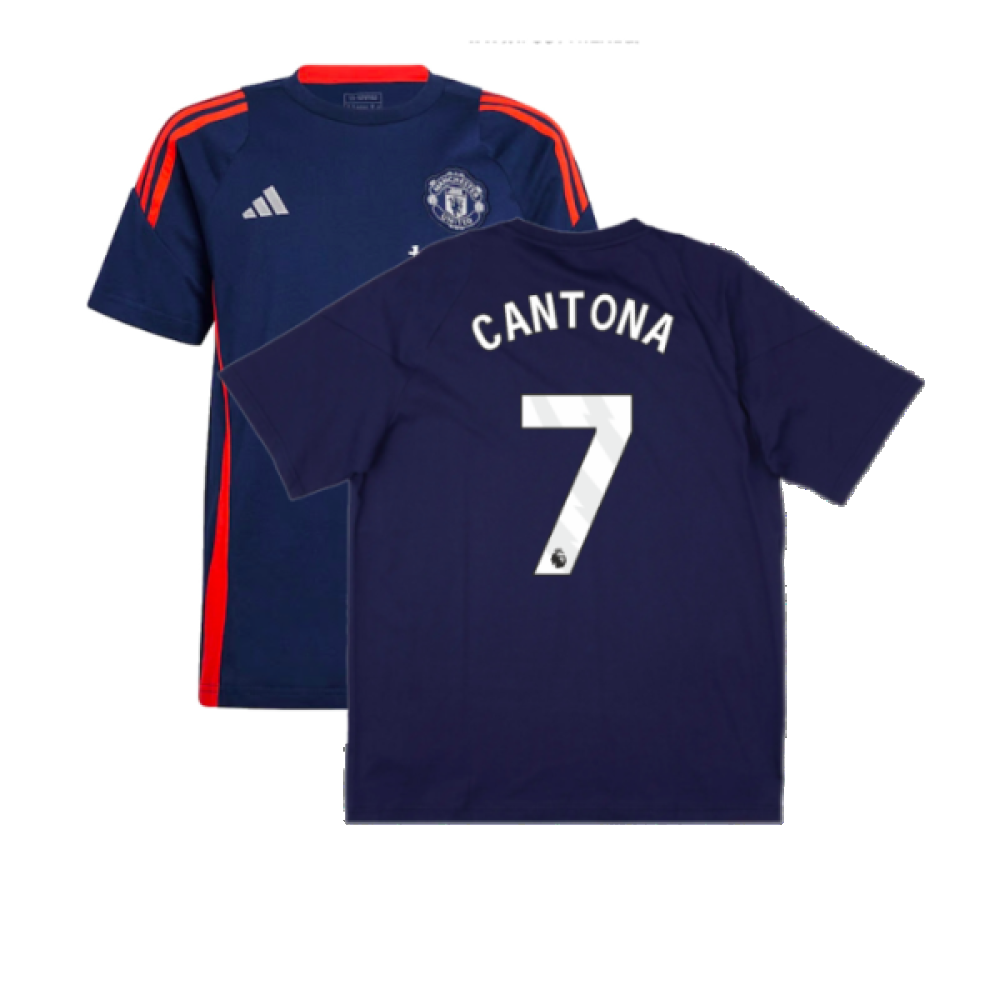 2024-2025 Man Utd Training Tee (Night Indigo) - Kids (Cantona 7)