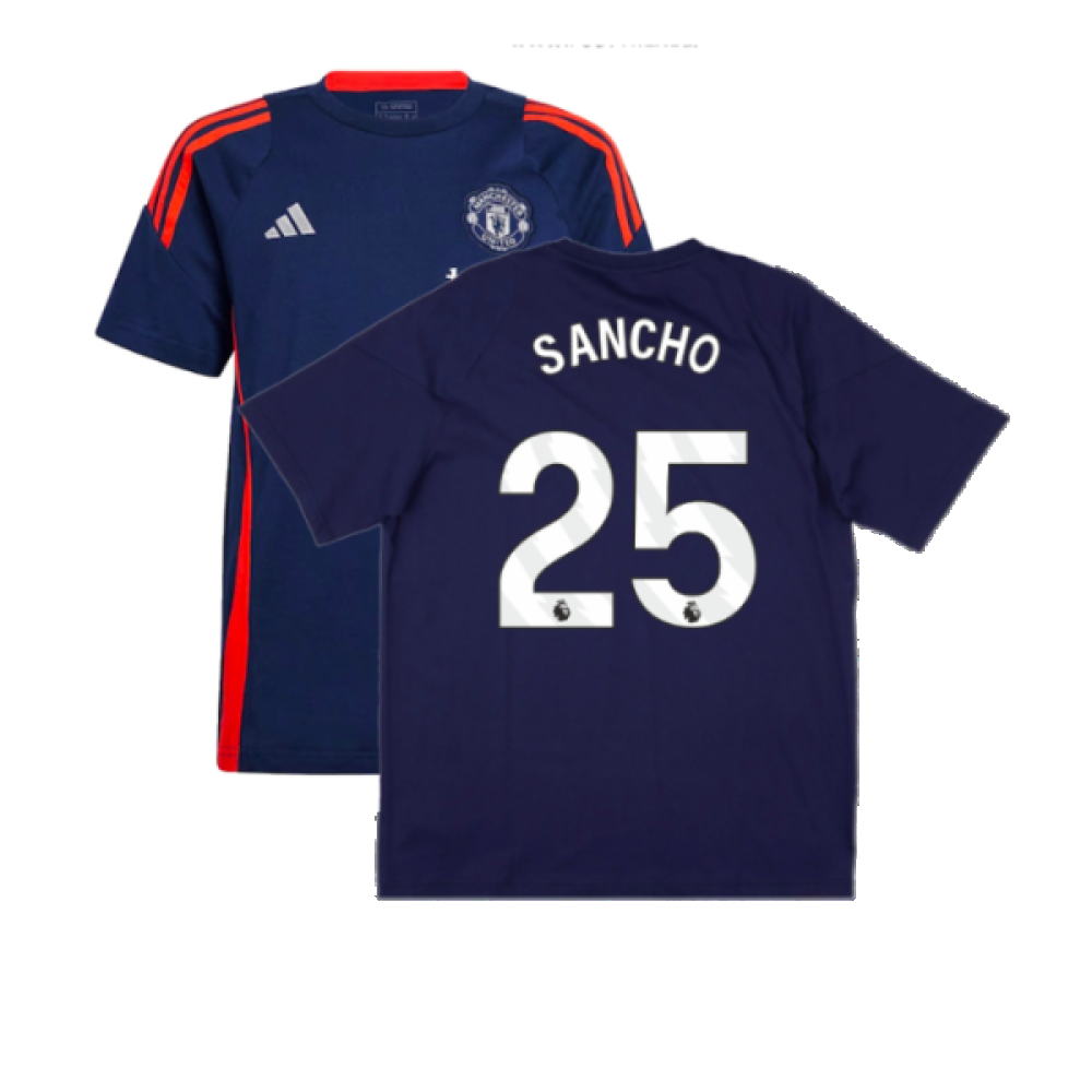 2024-2025 Man Utd Training Tee (Night Indigo) - Kids (Sancho 25)