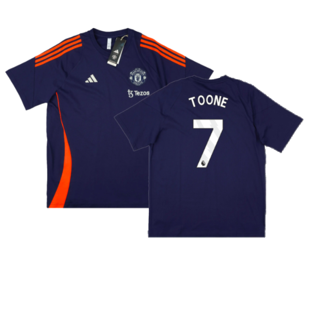 2024-2025 Man Utd Training Tee (Night Indigo) (Toone 7)