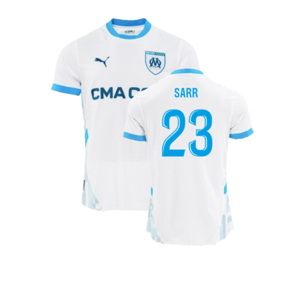 2024-2025 Marseille Home Authentic Shirt (Sarr 23)