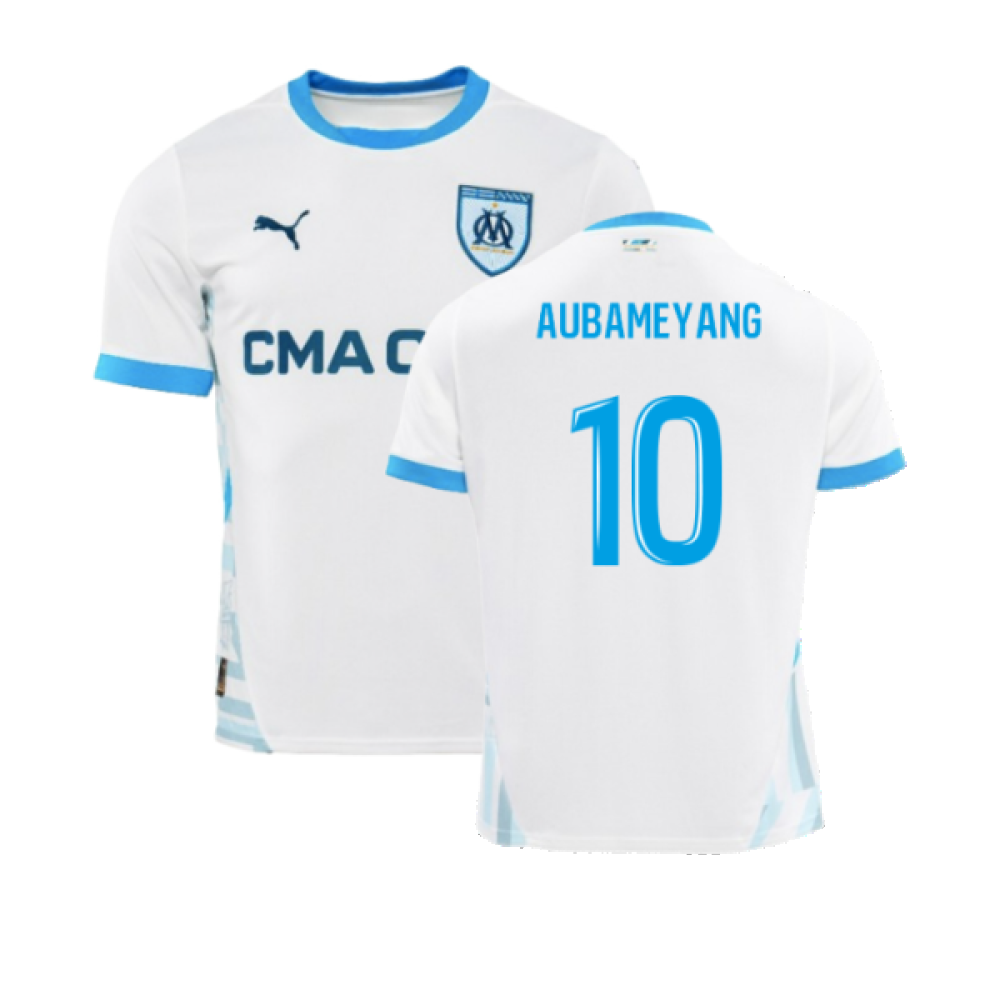 2024-2025 Marseille Home Shirt (Kids) (Aubameyang 10)