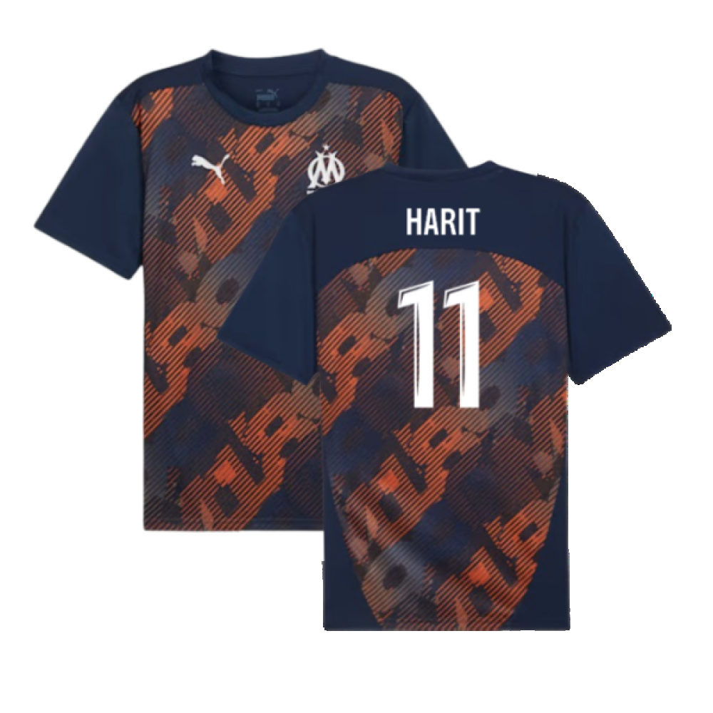 2024-2025 Marseille Pre-Match Shirt (Club Navy) (Harit 11)