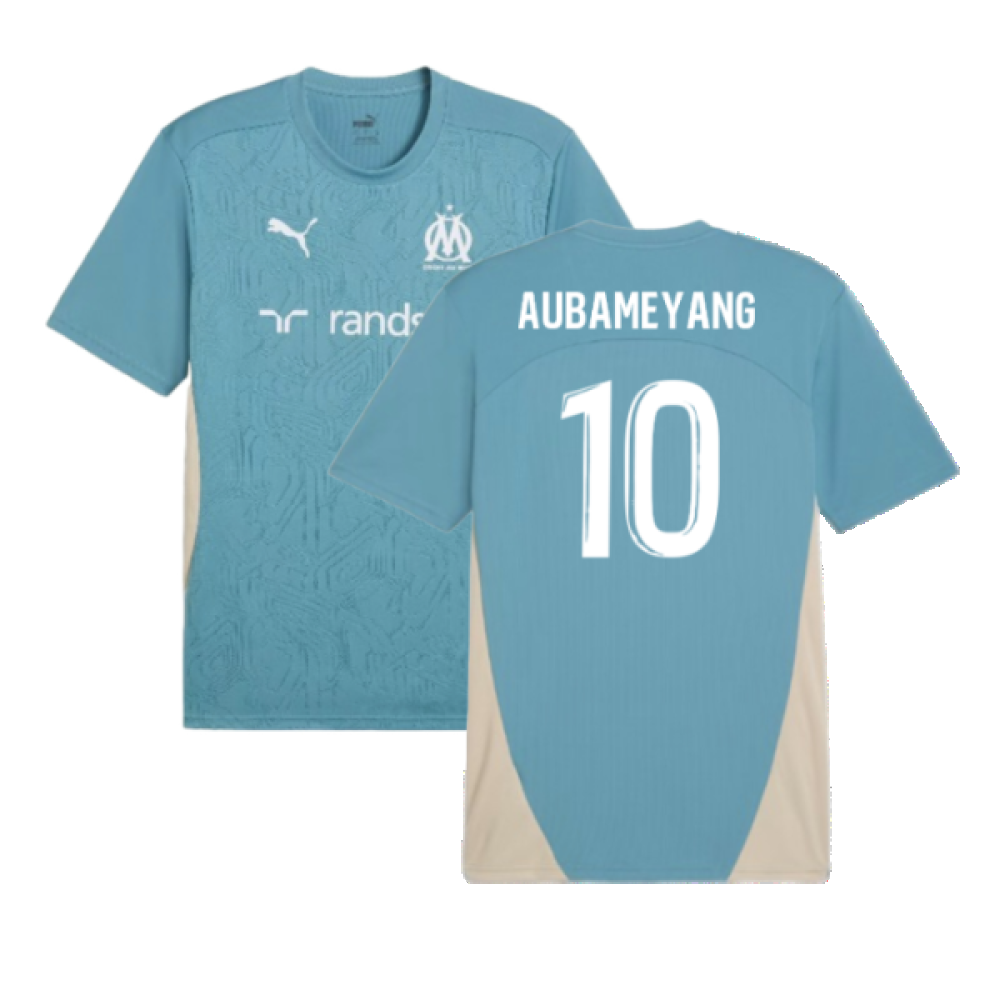 2024-2025 Marseille Training Shirt (Bold Blue) (Aubameyang 10)